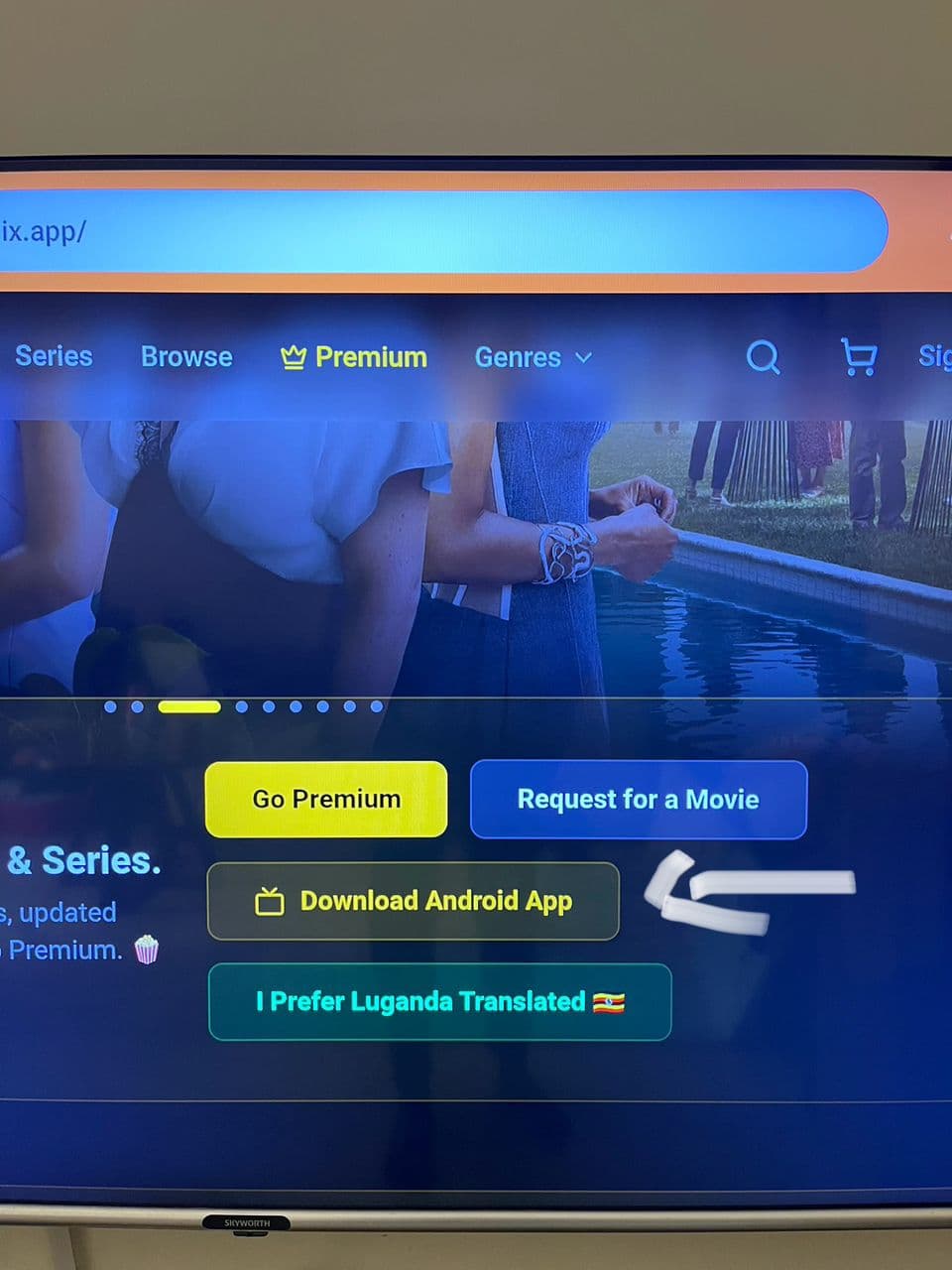Movo Kids website with the Download Android App button